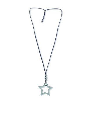 collar estrella gris
