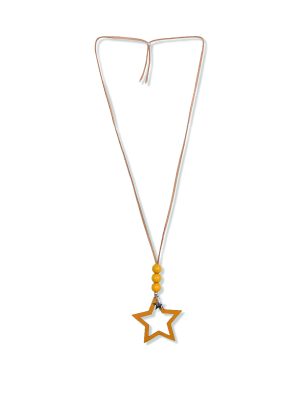 collar estrella mostaza