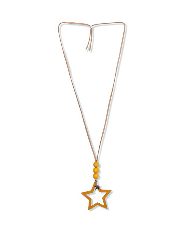 collar estrella mostaza