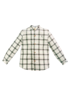 camisa niño cuadros verdes