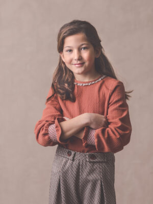 Conjunto niña, camisa y pantalón culotte